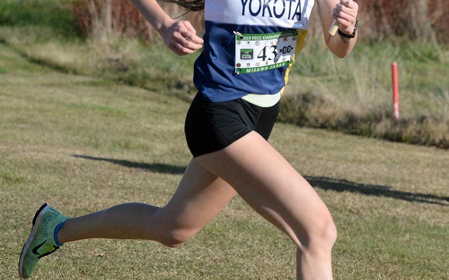 Yokota junior Aiko Galvin, defending Far East cross country overall and Division II champion, says she's hoping for competition with other schools, more than just team workouts and in-school competition this season.