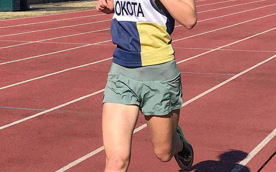 Yokota sophomore Reagan Cheramie posted the fastest girls time during Saturday's DODEA-Japan virtual cross country meet: 20 minutes and 20 seconds.