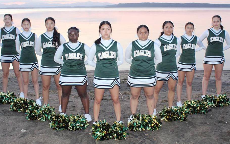 2020 DODEA-Pacific Far East Division II cheerleading champion Robert D. Edgren High School of Misawa Air Base, Japan.