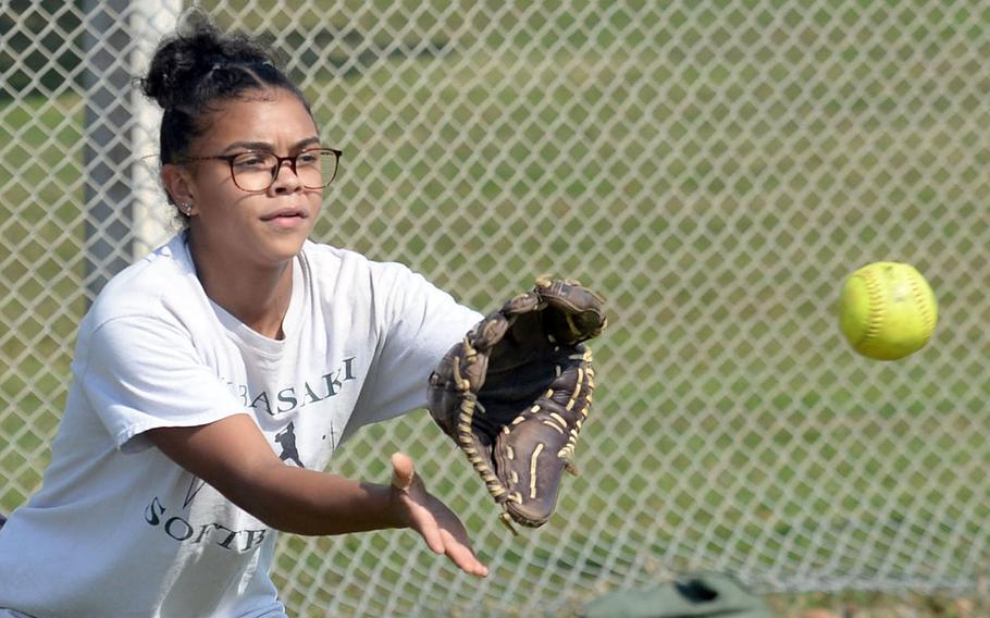 Senior McKayla Paine is one of two returning starters from the 2019 Kubasaki softball lineup. Given the fact that Okinawa schools were in remote learning early in the school year, she said she was "totally prepared" to not have a softball season.