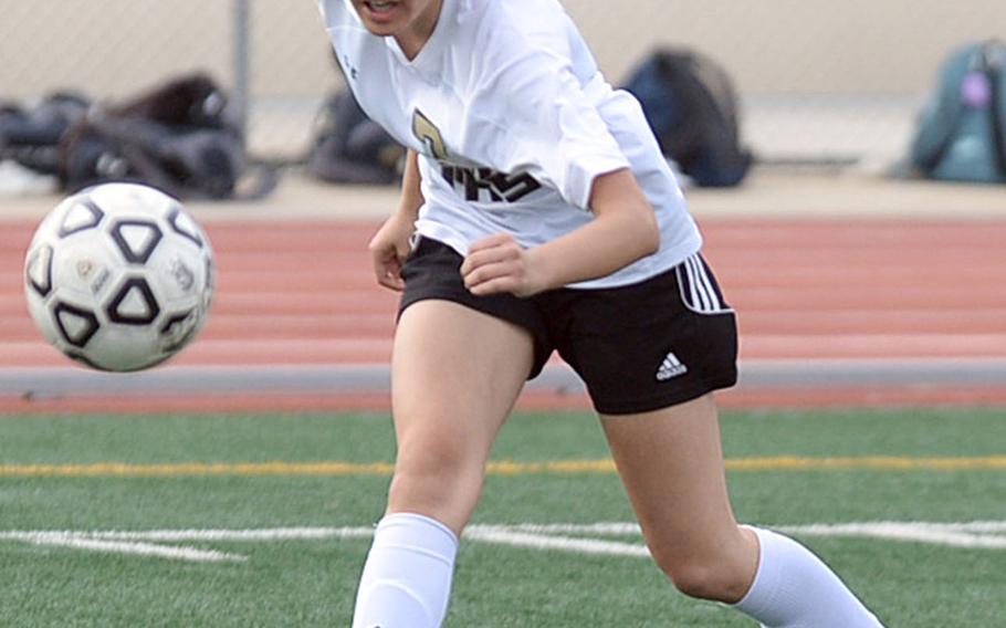 Senior Arielle Stickar is one of two returners from Humphreys' 2019 girls soccer team.