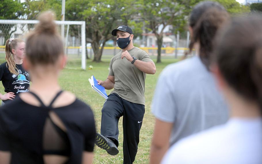 New Kubasaki girls coach Matt McConnell and the Dragons hope to get their kicks in an Okinawa soccer season that includes only matches against Kadena and no Far East tournament at the end.