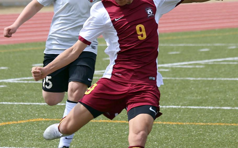 Senior Yugo Cooley is one of four core players returning from the 2019 season for Matthew C. Perry's boys soccer team, which begins its season Saturday at Samurai Field.