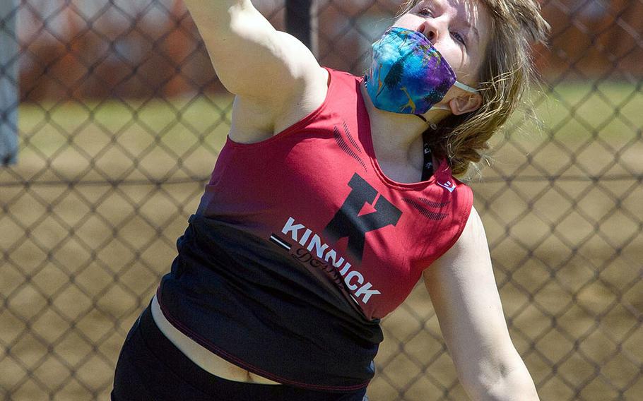 Nile C. Kinnick's Kathryn Withers won the girls shot put and discus during Saturday's DODEA-Kanto track and field meet.