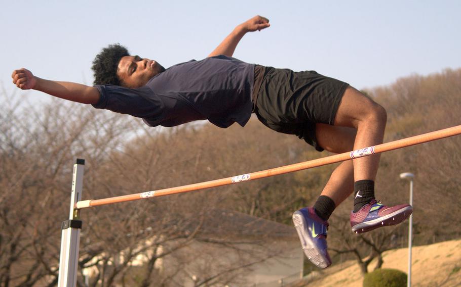 Zama's Kalil Irby took first place in the boys D-II high jump.
