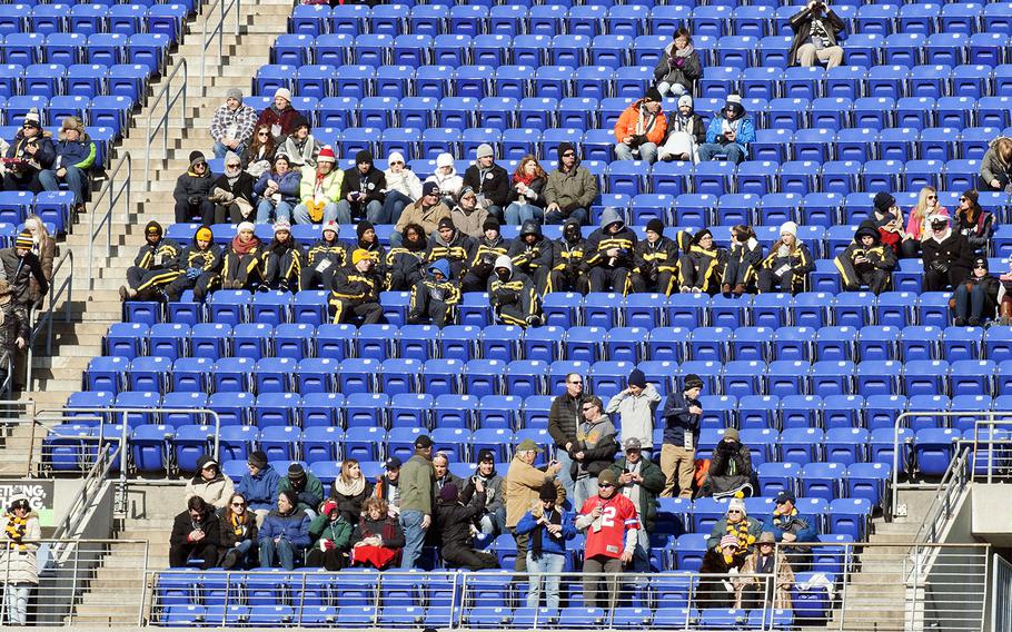 Early arrivals at the Army-Navy game on Dec. 10, 2016, in Baltimore.