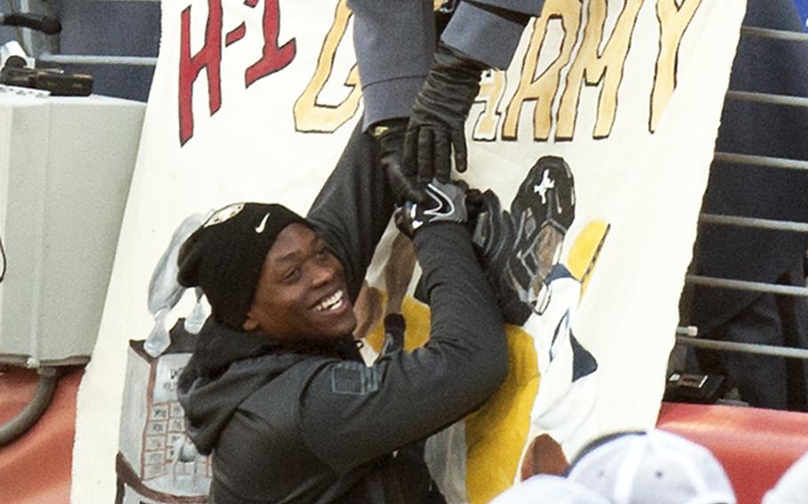 Getting into the spirit at the Army-Navy game Dec. 10, 2016.