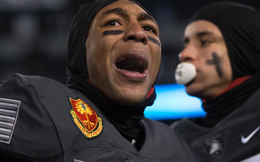 Army players, cadets and fans celebrate after the Black Knights beat the Navy Midshipman in their annual rivalry game held this year on Dec. 10, 2016.
