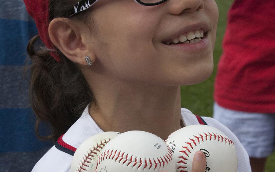 A young fan enjoys U.S. Army Day at Nationals Park in Washington, D.C., June 12, 2017.