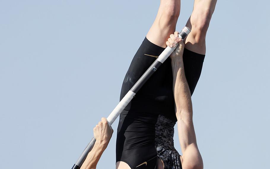 Sam Kendricks wins his sixth U.S. pole vault title Saturday, July 27, 2019, at the U.S. track and field championships in Des Moines, Iowa.