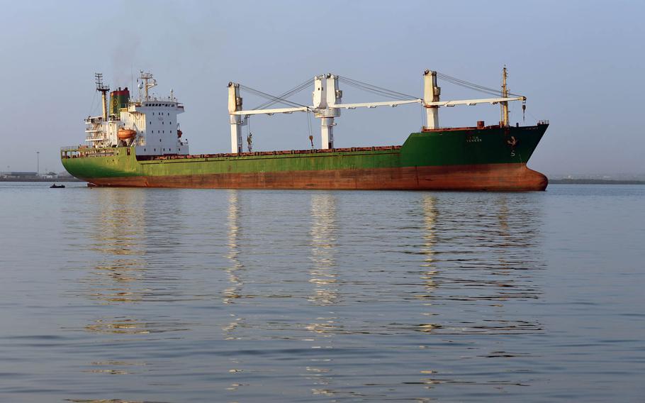 A cargo ship plies the waters of the Port of Djibouti. China has invested heavily in the port, and now talks are reportedly underway between China and Djibouti to establish a Chinese military base in the east African country.






