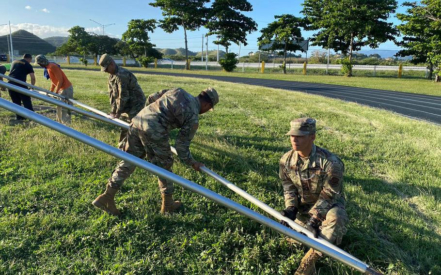 About 650 members of the Puerto Rico National Guard have been activated to help with building tents to shelter hundreds of residents who lost their homes following a 6.4-magnitude earthquake Jan. 7, 2020.