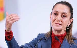 A lady talks during a meeting in Mexico.