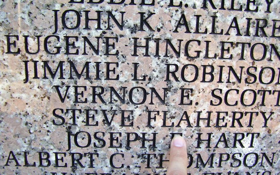 Steve Flaherty's name is etched in a Vietnam War Memorial in his hometown of Columbia, S.C. Flaherty was killed on March 25, 1969.