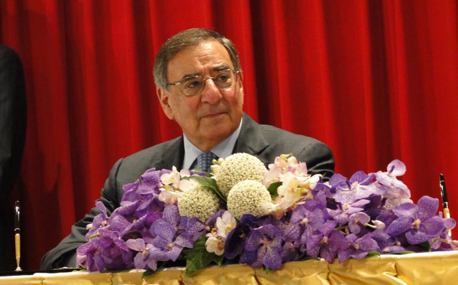 Secretary of Defense Leon Panetta at press conference at the the Thailand defense ministry on Nov. 15, 2012.