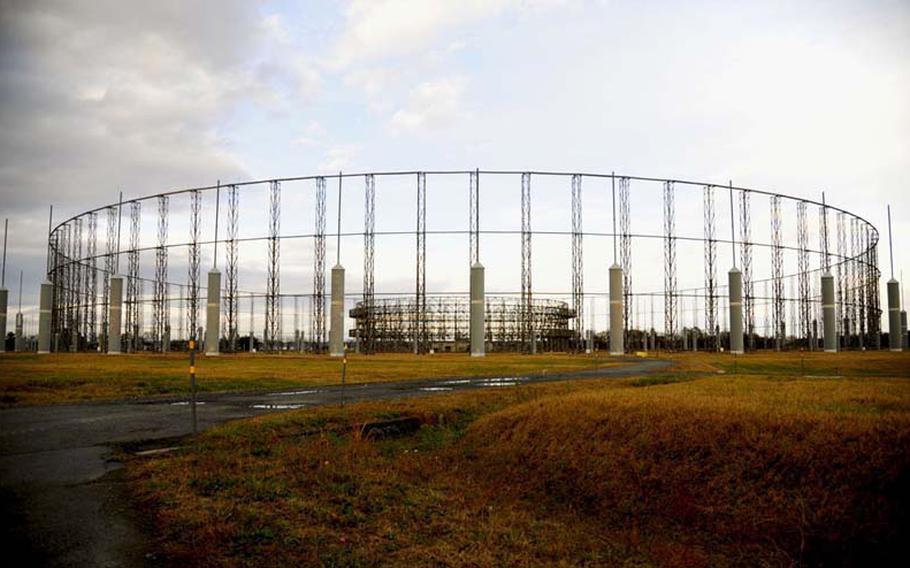 The AN/FLR-9 antennae complex, located on Security Hill at Misawa Air Base, Japan, is slated to be decommissioned and dismantled in 2013. 