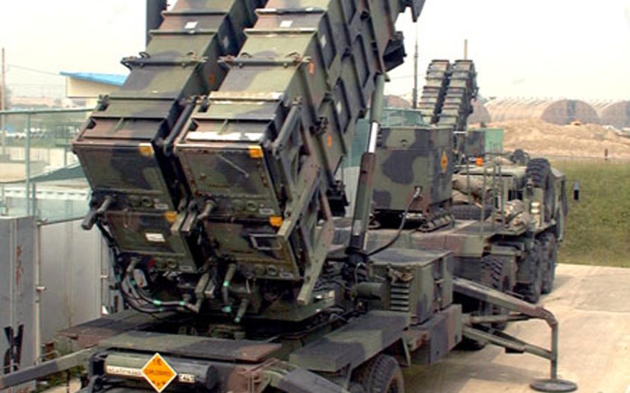 Army Patriot missiles at Osan Air Base, South Korea, during a past drill. South Korean officials  said Feb. 13, 2013, that it is increasing its missile defense capabilities following North Korea’s latest nuclear test.