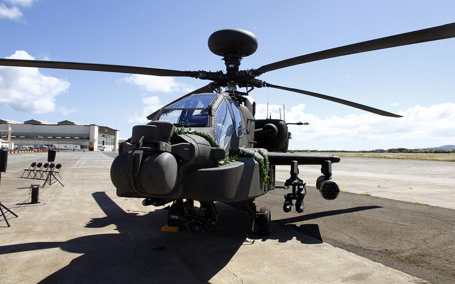 The Apache Guardian attack helicopter.