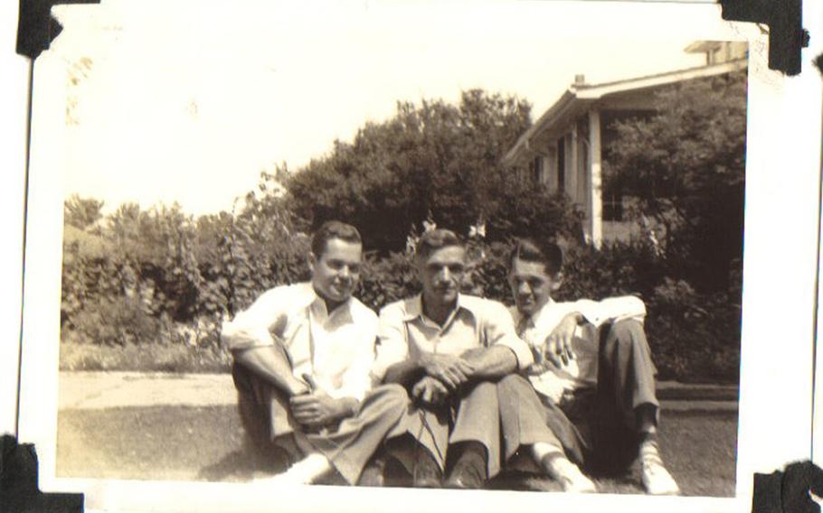 From left, Army Pvt. Arthur "Bud" Kelder, Bud's father Herman, and brother Herman.