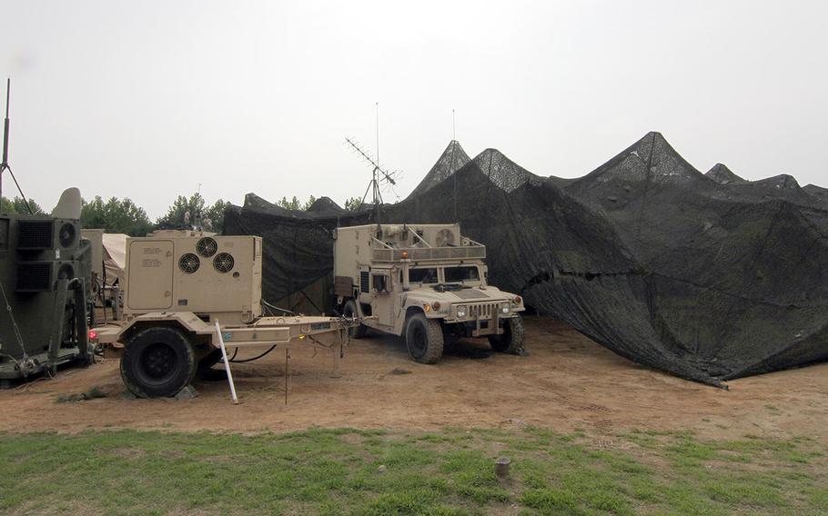 Communications equipment is seen during Exercise Ulchi Freedom Guardian 2014 in South Korea.