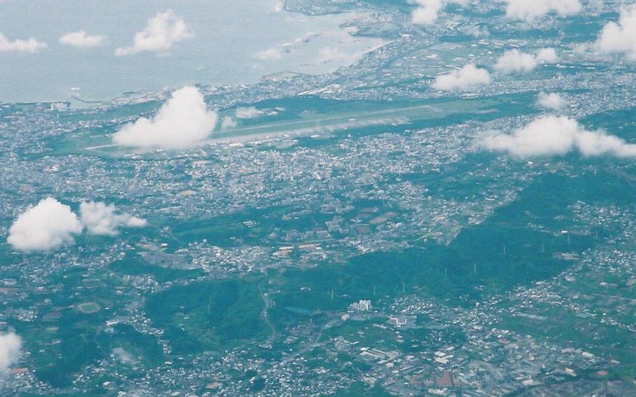 An aerial view of Okinawa, Japan, home of Marine Corps Air Station Futenma. Futenma units will now likely be relocated to Camp Schwab at Henoko in 2025 or later. Futenma had been slated for closure and reversion to Japanese control by 2023. 