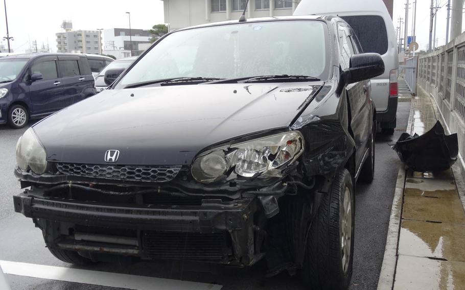 Aimee Mejia, a Navy petty officer second class assigned to Navy Munitions Command at Kadena Air Base, has been accused of driving drunk and crashing into two cars while going the wrong way on an Okinawa highway and could face up to 15 years in prison. 
