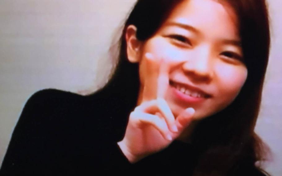 This image of a Fuji Television broadcast shows 20-year-old  Rina Shimabukuro of Okinawa. Police have recommended a murder charge against a U.S. base worker, Kenneth Franklin Gadson, in Shimabukuro's death.