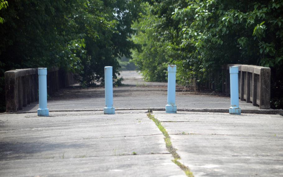 The Bridge of No Return is seen at the Joint Security Area, South Korea, in May 2014. The U.S.-led United Nations Command confirmed that North Korea has laid land mines near the landmark bridge at the heavily militarized border between North Korea and the South.