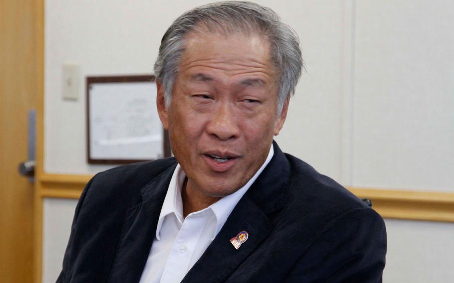 Ng Eng Hen, Singapore defense minister, tells reporters during a news conference Sept. 30, 2016, at Join Base Pearl Harbor-Hickam, Hawaii, that Islamic State-inspired terrorism in Southeast Asia is a core concern of the region’s military leaders.