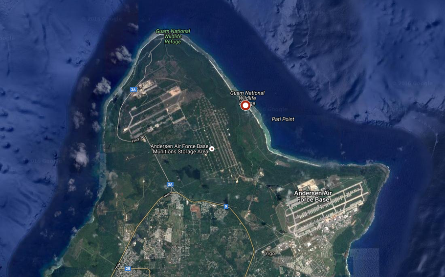 An airman who went missing last week while swimming off Guam is presumed death after a six-day search, an Air Force statement said.