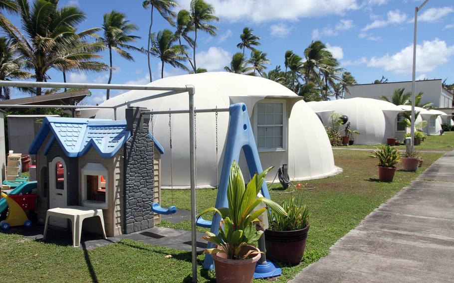 Some families on Kwajalein Island live in dome homes, designed to withstand the punishing heat, humidity and salty air.
