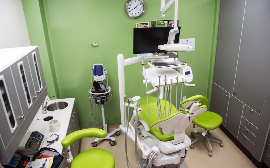 One of the new dental treatment rooms at the Camp Humphreys, South Korea, Carius Dental Clinic, May 30, 2017. 