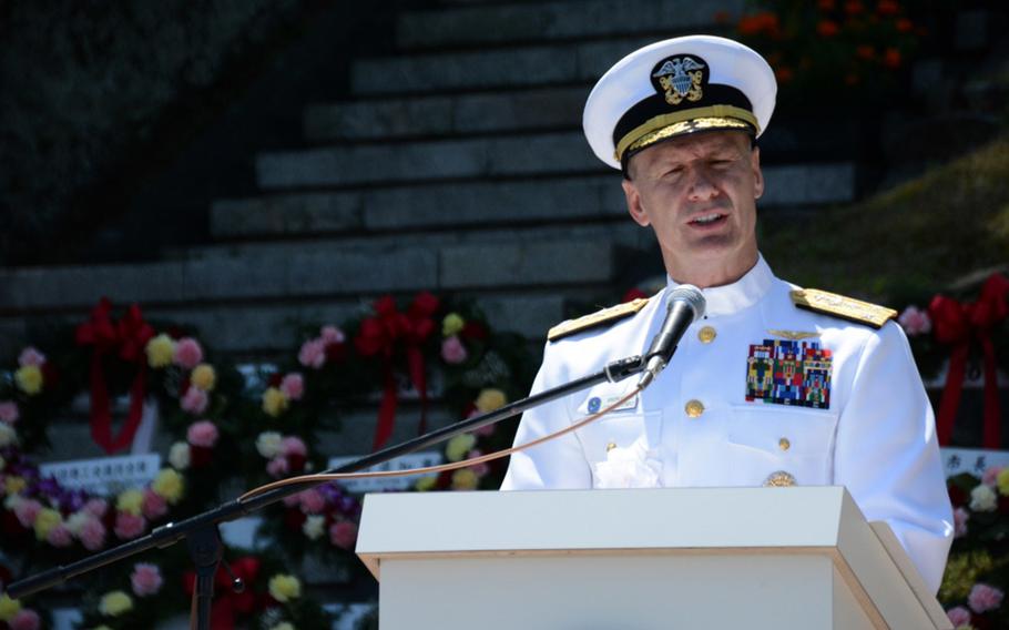Vice Adm. Joseph Aucoin, U.S. 7th Fleet commander, on May 20, 2017.