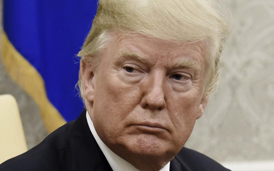 President Donald Trump, in the Oval Office of the White House in Washington, D.C., October 2, 2017.