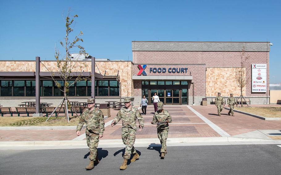 A bevy of fast-food restaurants opened at Camp Humphreys' new food court, Monday, Oct. 30, 2017. 