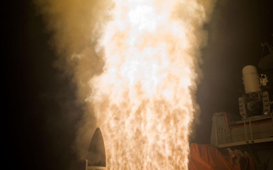 A Standard Missile-3 (SM-3) Block IIA is used in a flight test off the west coast of Hawaii in February 2017. A live-fire missile defense test using SM-3 conducted early Wednesday in Hawaii was unsuccessful, according to multiple media outlets.