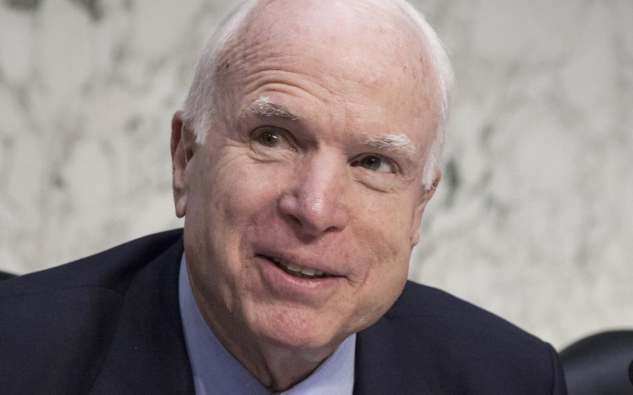 Sen. John McCain, R-Ariz., at a Senate Armed Services Committee hearing in 2016.