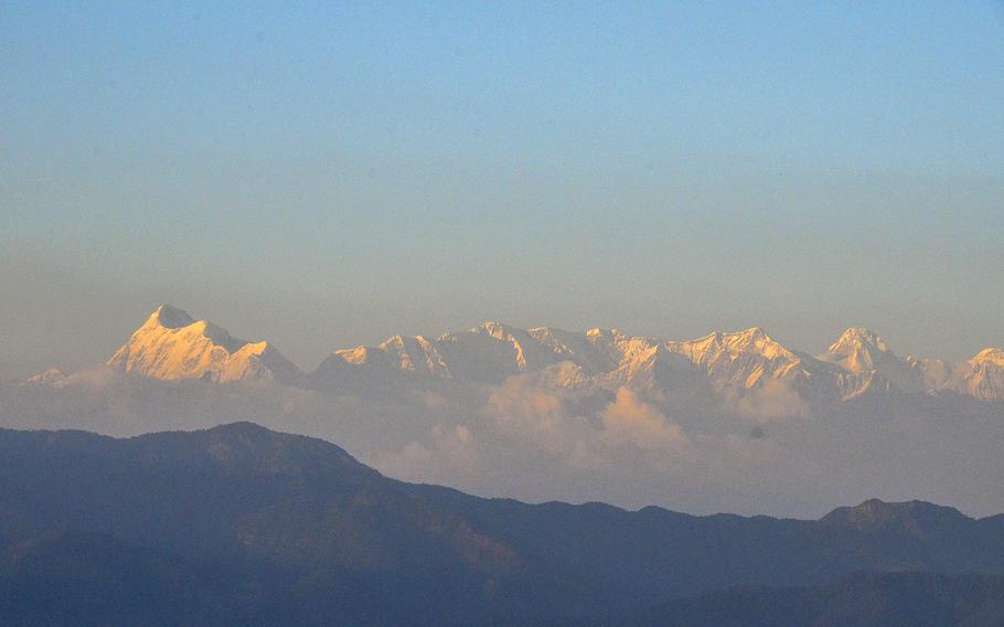 The Himalayas provided a backdrop for the Yudh Abhyas drills that took place above 6,000 feet at Ranikhet Cantonment in the Indian state of Uttarakhand in 2014.