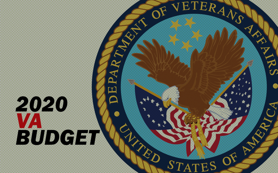 President Donald Trump's request for the Department of Veterans Affairs budget is $220 billion — up 9.5 percent from fiscal 2019.