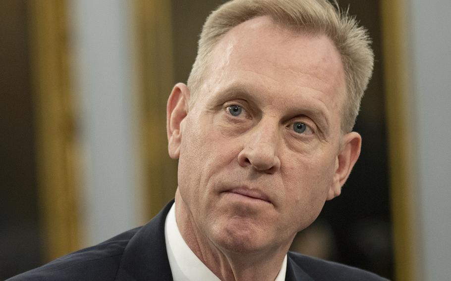 Acting Secretary of Defense Patrick M. Shanahan is shown at a House hearing on May 1, 2019.