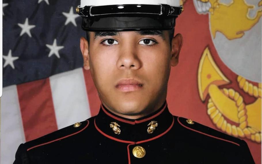 Lance Cpl. Hans Sandoval-Pereyra, 21, of Fairfax, Va., died Tuesday, May 28, 2019, from injuries sustained in an accident while training at Mount Bundey Training Area in Australia’s Northern Territory. 
