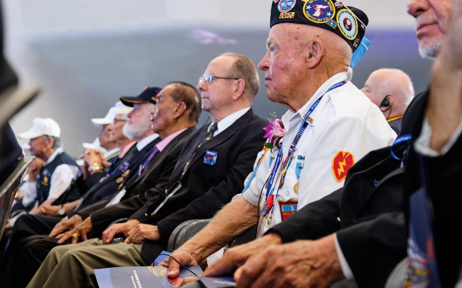 Korean War veterans were honored during the 66th anniversary of the armistice agreement at the United Nations Forces Participation Day ceremony in Seoul, South Korea, Saturday, July 27, 2019.