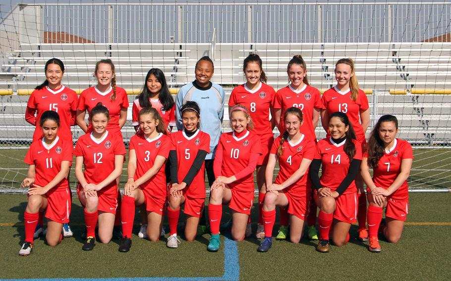 The Nile C. Kinnick girls’ soccer team earned the 2018-2019 United Soccer Coaches of America Team Academic Award, garnering a 3.70 team GPA. (DODEA Courtesy Photo)