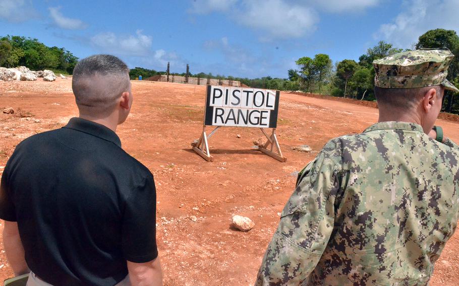 New facilities for Marines, including shooting ranges, are under construction on Guam, Feb. 20, 2020. 