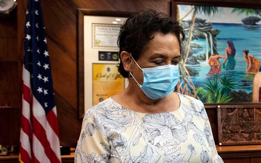 “We cannot ignore the magnitude of this death,” Guam Gov. Lou Leon Guerrero said of the island’s 100th coronavirus-related fatality, Tuesday, Nov. 17, 2020. 