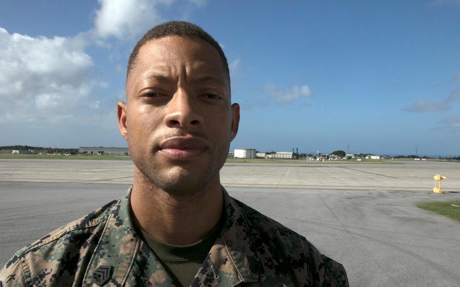 Marine Staff Sgt. Billy Dixson was honored at Marine Corps Air Station Futenma, Okinawa, Nov. 13, 2020, for saving a local woman from drowning after getting caught in a rip current.