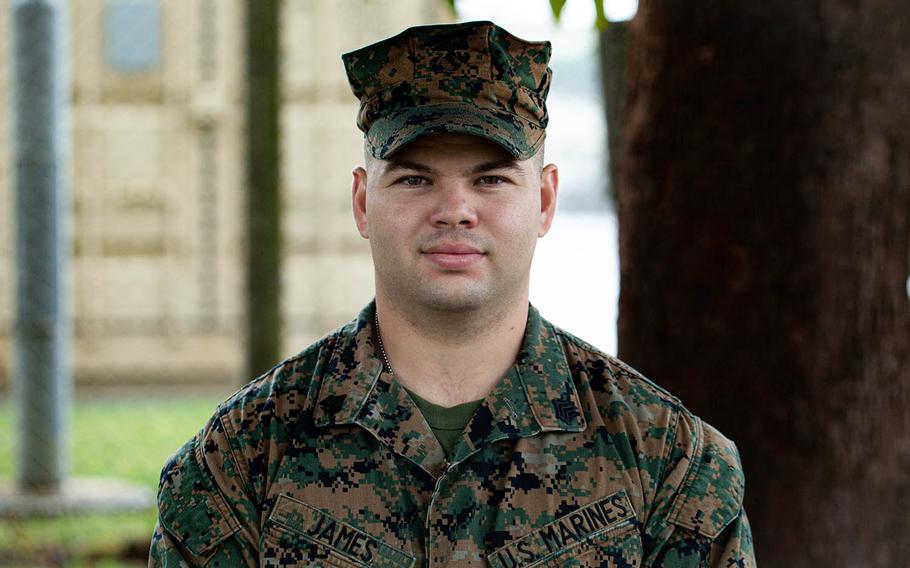 Sgt. John James, of Combat Logistics Battalion 31, 31st Marine Expeditionary Unit on Okinawa, saved a local elderly woman from a venomous snake bite on Nov. 6, 2020. 