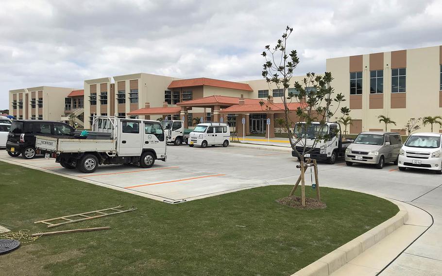 Bob Hope Elementary School is under construction at Kadena Air Base, Okinawa, Feb. 19, 2021.