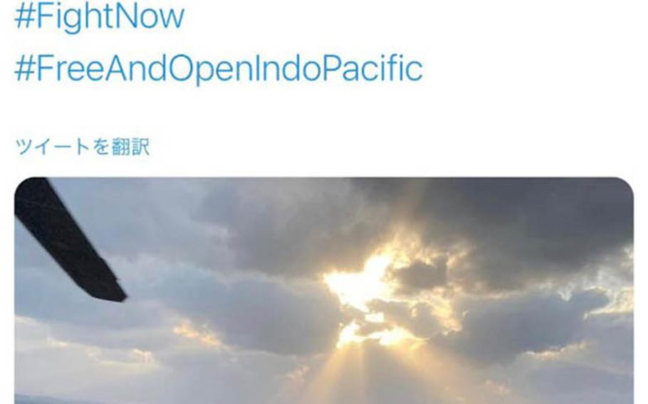 The Marine Corps said this tweet by the 1st Marine Aircraft Wing on Okinawa was removed Monday, March 8, 2021, after it drew vulgar and misleading comments. 