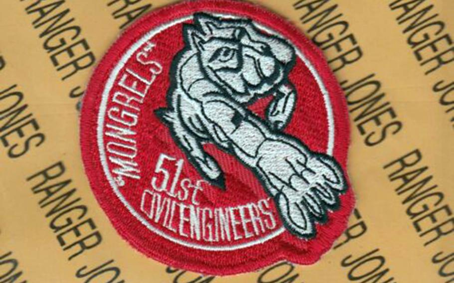 The 51st Civil Engineer Squadron at Osan Air Base, South Korea, has reverted to an older version of its morale patch that shows a pit bull with one paw lunging forward. It replaces a graphic that too closely resembled a symbol associated with a white supremacist group, according to the Air Force.
